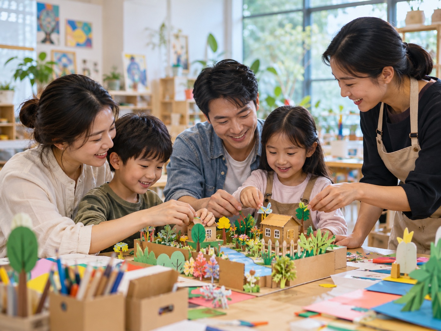 亲子共学｜把陪伴变成一起创造 · AI生成场景示意