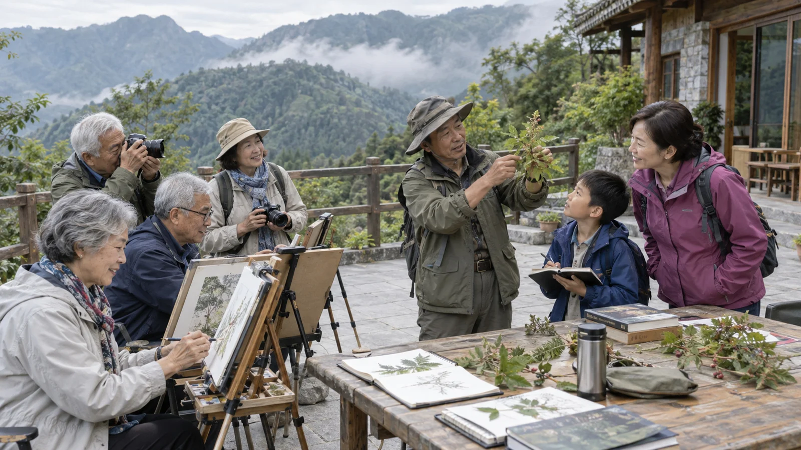 云中花岭｜战略合作户外课堂与研学基地 · 场景与服务示意